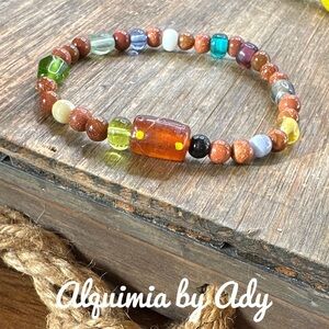Sunstone/goldstone/beaded bracelets/western vibes/bangle